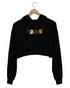 Quirkipedia LADAKH FLAG TRAVEL Wanderlust, Biker Womens Crop Hoodies